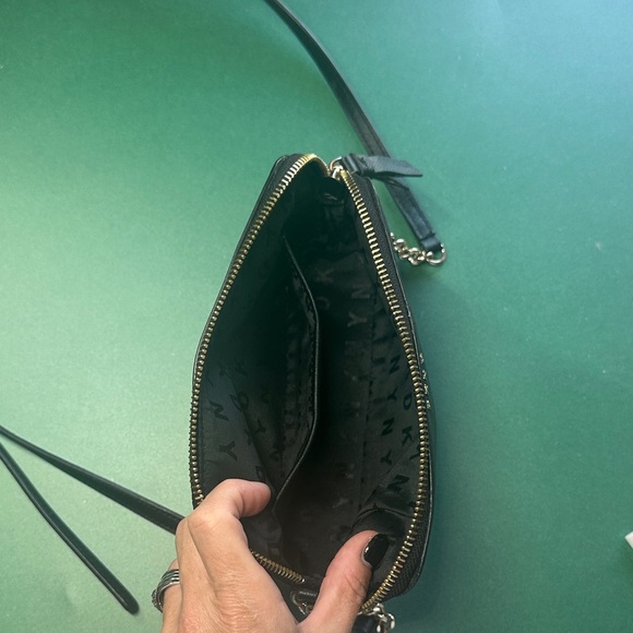 DKNY Black Crossbody Bag with Gold Chain - Picture 16 of 16